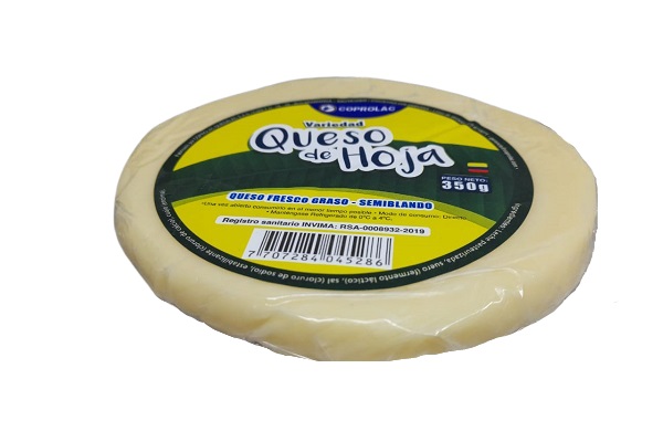 QUESO EN HOJA 350 GRS COPROLAC