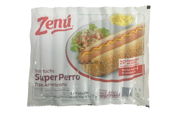 SALCHICHA PERRO ZENU X 640 GR 8 UND